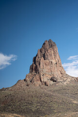 Fototapeta premium Detail of a rocky mountain in the desert of Monument Valley