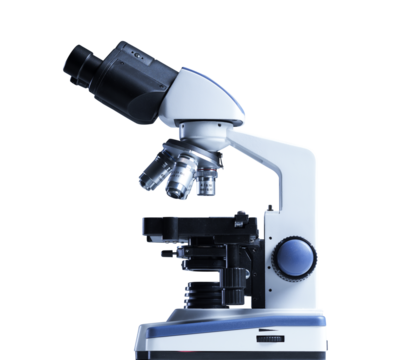 PNG file no background Professional laboratory microscope close up
