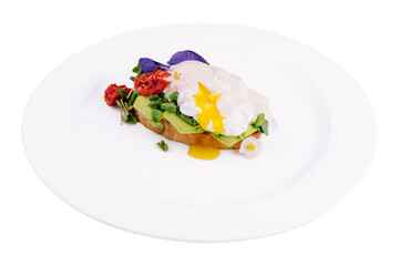 toast with avocado and poached egg