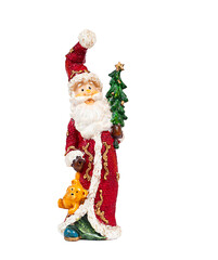 toy santa claus isolated on white background