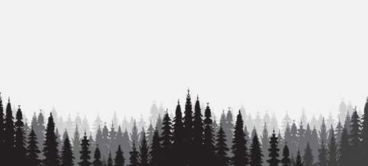 silhouette forest black design vector © zolotons