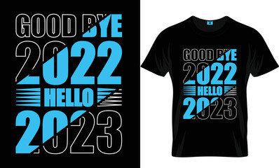 Happy New Year 2023 T-Shirt Design Template