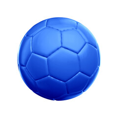 Bola de futebol 3d realista azul  © Wagner France Design