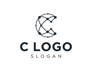Logo design about C Letter on white background. created using the CorelDraw application.