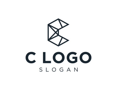Logo design about C Letter on white background. created using the CorelDraw application.
