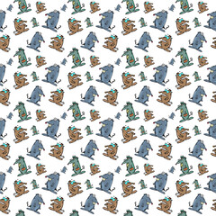 Cartoon Rats Pattern Clipart