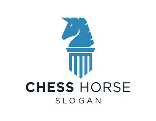 Logo design about Horse Chess on white background. created using the CorelDraw application.