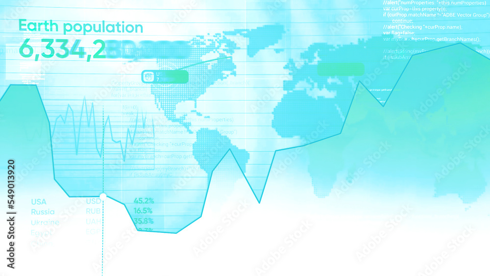 Aufkleber animation with moving analytics graph. motion. beautiful light animation with moving dot on graph. a