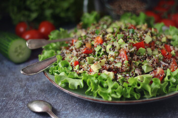 Quinoa and avocado salad - typical food in Peru
