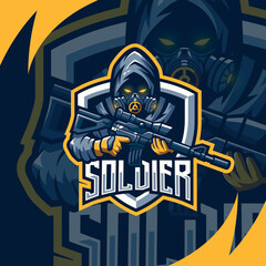 Esport logo soldier for your professional team