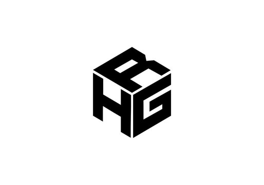 initial letter logo HRG hexagon initial company icon business logo background illustration