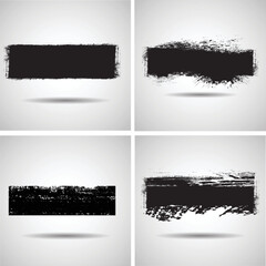 Distress Grunge banner . Scratch, Grain, Noise, grange stamp . Black Spray Blot of Ink.Place illustration Over any Object to Create Grungy Effect .abstract vector.