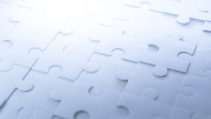 3d rendering Jigsaw white background