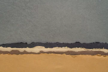 Poster abstract landscape in earth pastel tones - a collection of handmade rag papers © MarekPhotoDesign.com