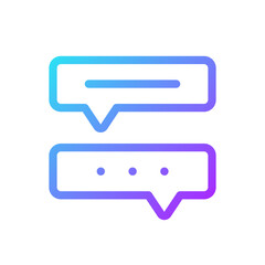 Communication with chat bot pixel perfect gradient linear ui icon. Automated communication. Line color user interface symbol. Modern style pictogram. Vector isolated outline illustration