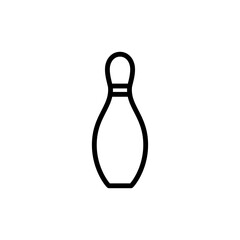 Bowling icon and pin bowling icon vector logo design template