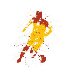 Obraz na płótnie Canvas Footballeur-couleur drapeau espagnol