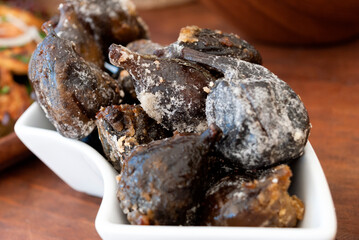 Figs prepared with sugar, typical Guatemalan sweet, traditional flavor, dessert in celebration of holidays.