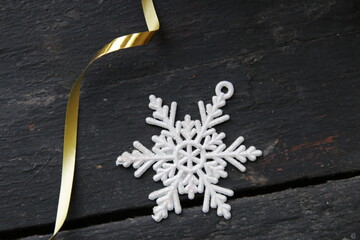 Beautiful snowflakes. On a vintage background. Winter concept.