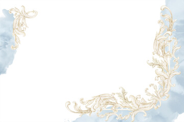 watercolor ornate backdrop