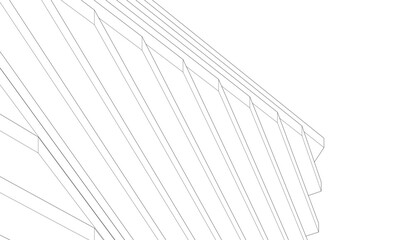 Abstract architecture vector 3d illustration