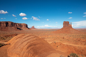 Fototapeta na wymiar Sandstone cliffs in Monument Valley Navajo Tribal Park, USA.