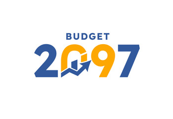 Budget 2097 logo design, 2097 budget banner design templates vector