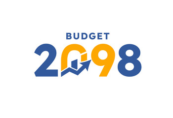 Budget 2098 logo design, 2098 budget banner design templates vector