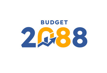 Budget 2088 logo design, 2088 budget banner design templates vector