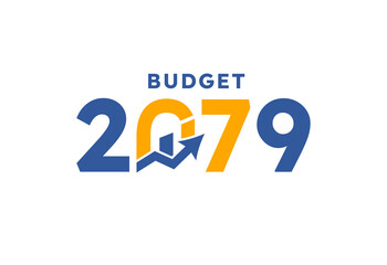 Budget 2079 logo design, 2079 budget banner design templates vector