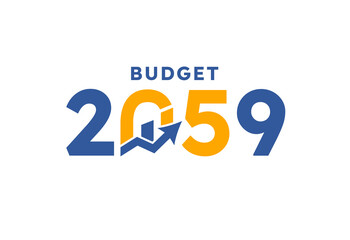 Budget 2059 logo design, 2059 budget banner design templates vector