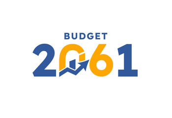 Budget 2061 logo design, 2061 budget banner design templates vector