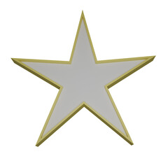 3d golden star