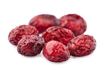 Dried cranberry isolated on white background