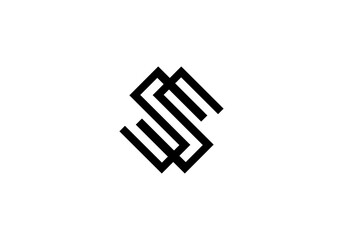 initial letter logo S initial company icon business logo background illustration