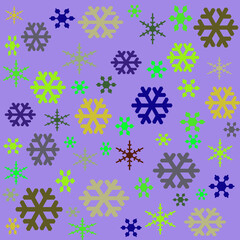 seamless snowflake  pattern