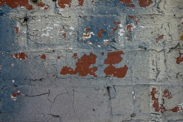old painted brick wall