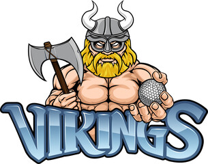 Viking Golf Sports Mascot