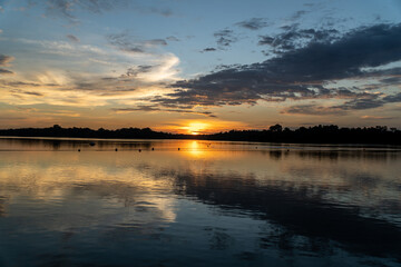 Sunset at the reservoir 