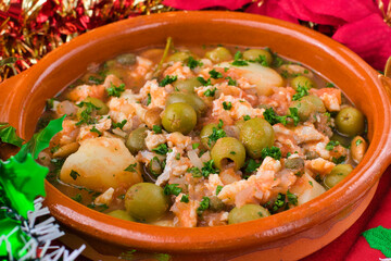 Bacalao a la vizcaína estilo mexicano
メキシコのバカラオ・ア・ラ・ビスカイーナ エスティロ・メヒカーノ

