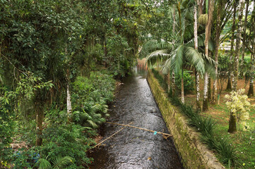 Old navigation channel in Brazilian city