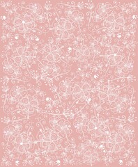 Background with flowers, butterflies, , baby fashion, rapport print, clothing art, pink background , white flowers, stamp, art, 
