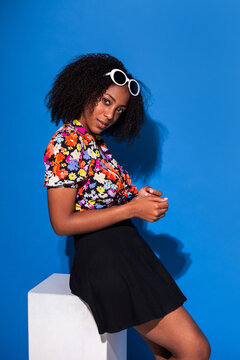 Black woman with curly hair