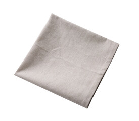 Kitchen towel isolated on white. Folded cloth.Food serving design element. Square napkin.
