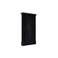 Charcoal closed Door isolated