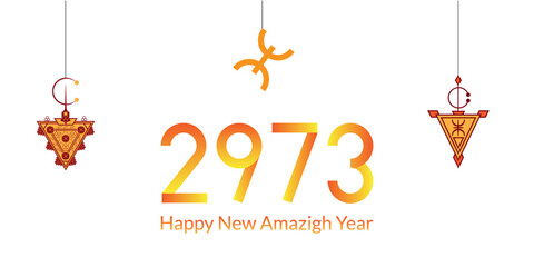 Happy New Amazigh Year Concept Design. Vector Illustration.