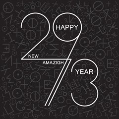 Happy New Amazigh Year Concept Design. Vector Illustration.