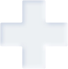 Obraz premium White Blank Shape Shadow Neumorphism Style