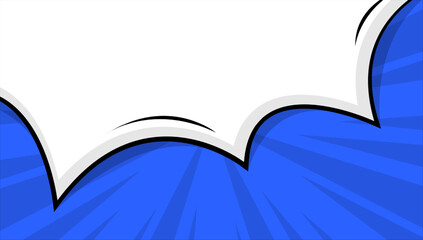 Comic cartoon blue background design