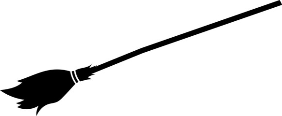 Witch broom isolated illustration